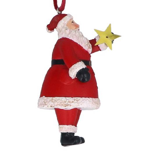 Resin Nostalgic Santa with One Star 8cm *ETA Nov